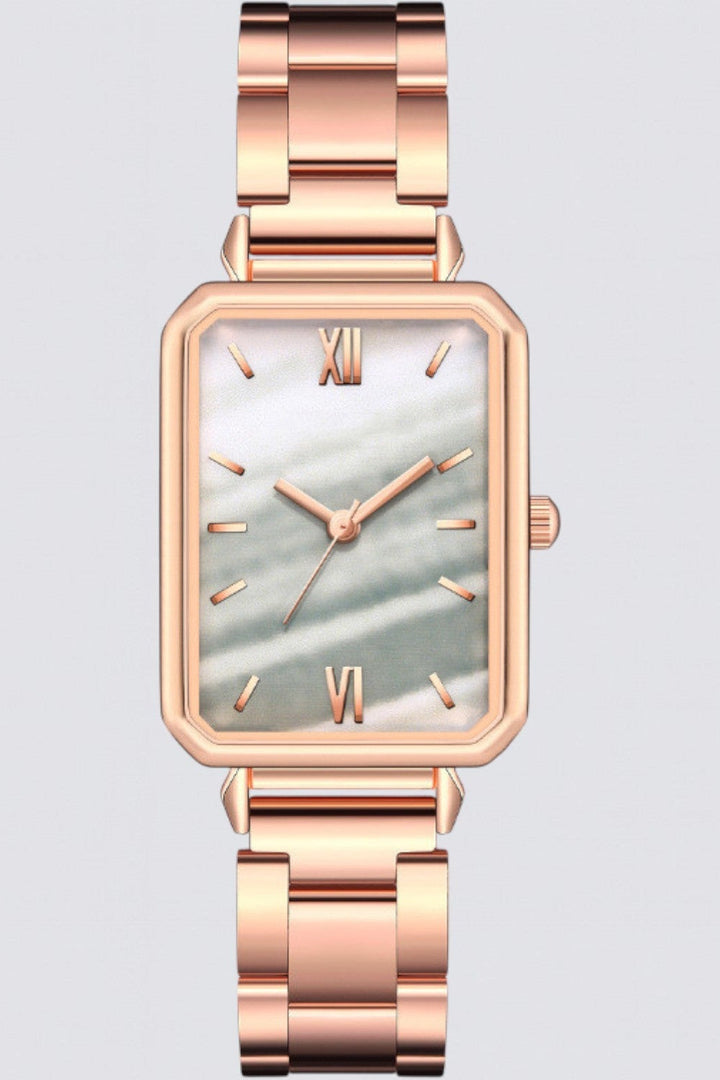 Rose Gold Watch Niamh with Blue Dial