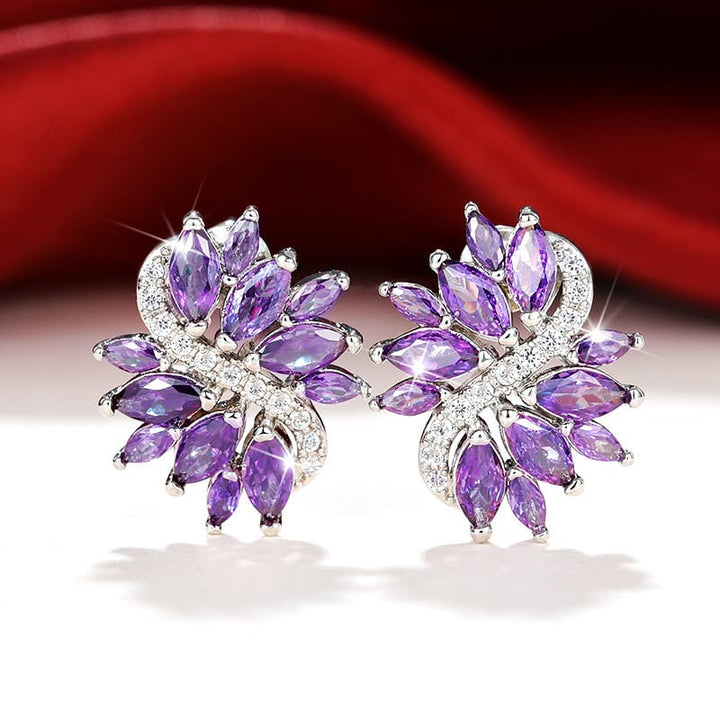 Silver Ring Set Galway with Amethyst