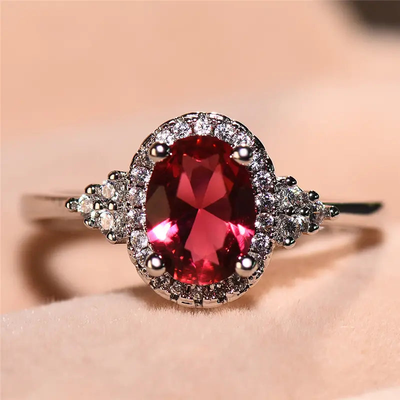 Black Gold Ring Dervla with Ruby