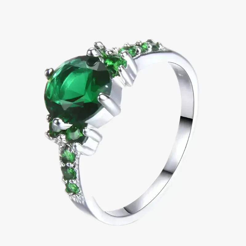 Silver Ring Fiadh with Emerald
