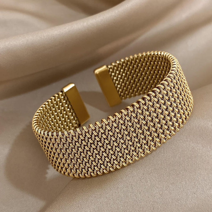Gold Mesh Cuff Bracelet Aislinn