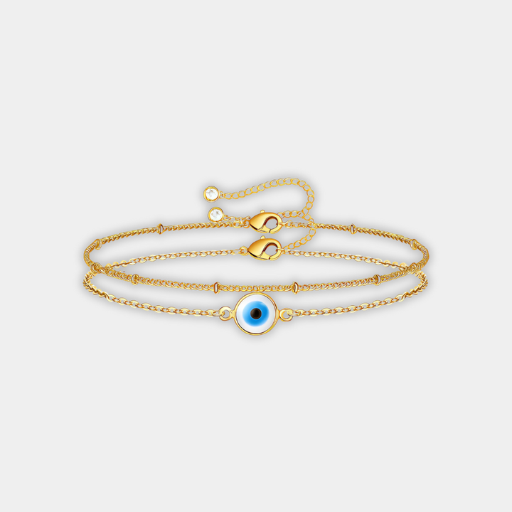Gold Chain Bracelet Aoibhinn with Evil Eye