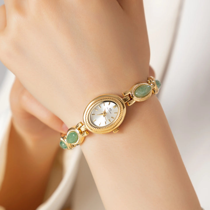 Silver Watch Dervla with Turquoise Stones