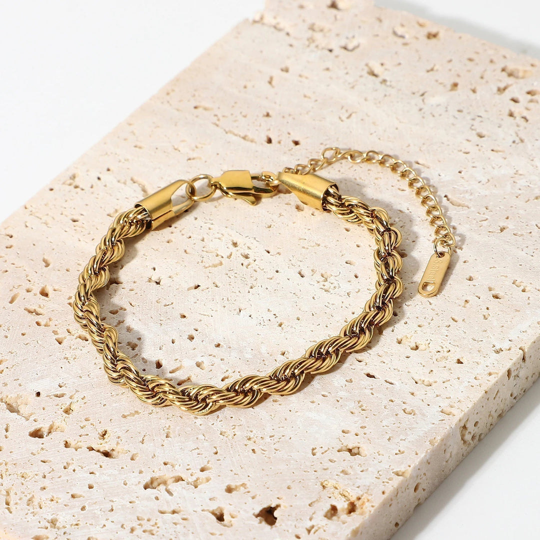 Gold Rope Chain Bracelet Béibhinn