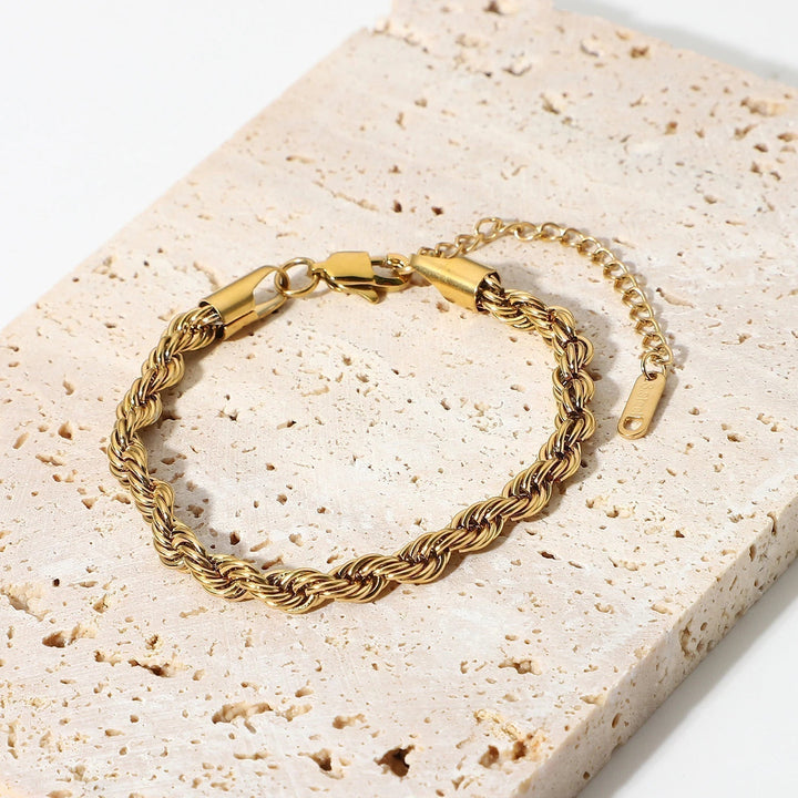 Gold Rope Chain Bracelet Béibhinn