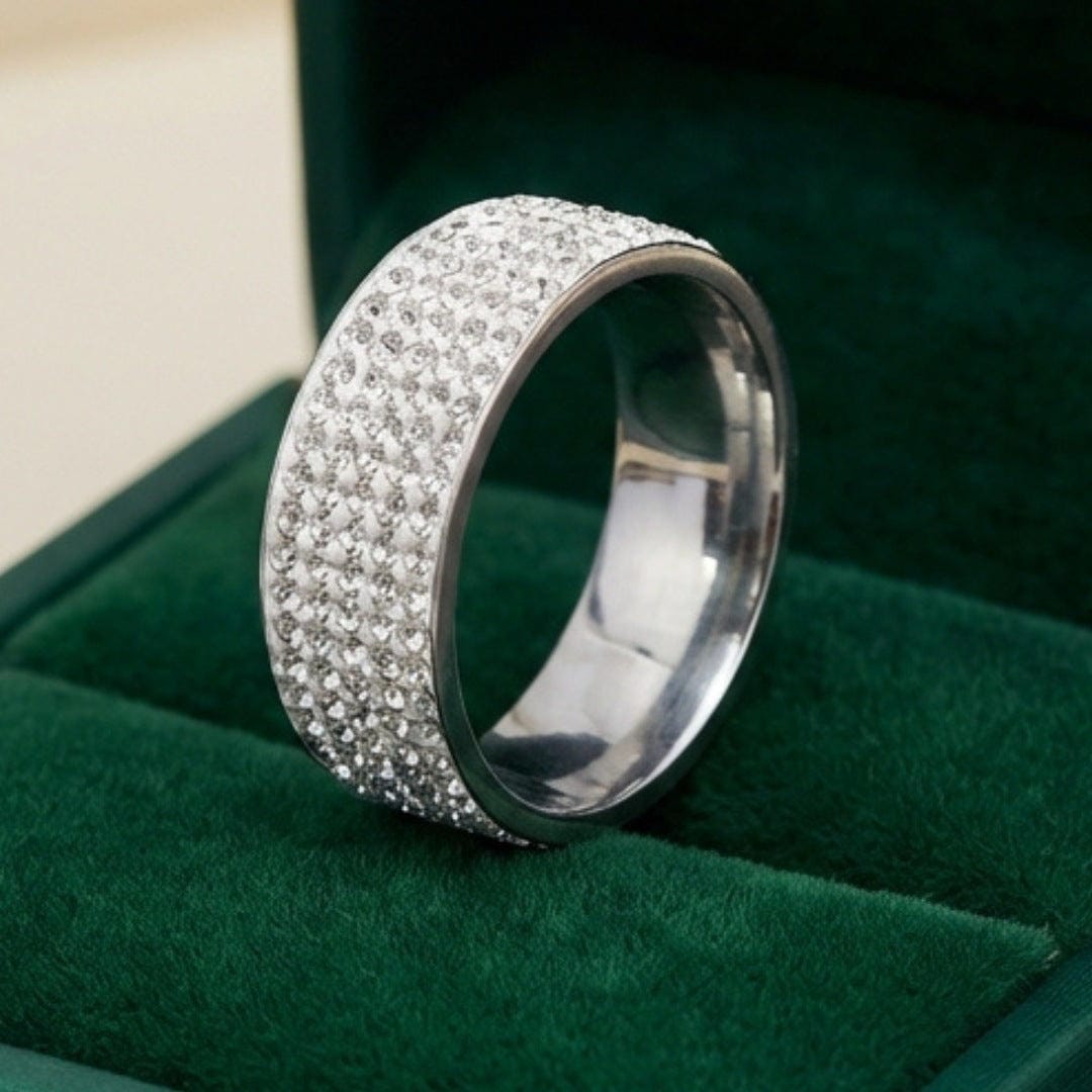 Gold &amp; Silver Ring Dáiríne with Crystal