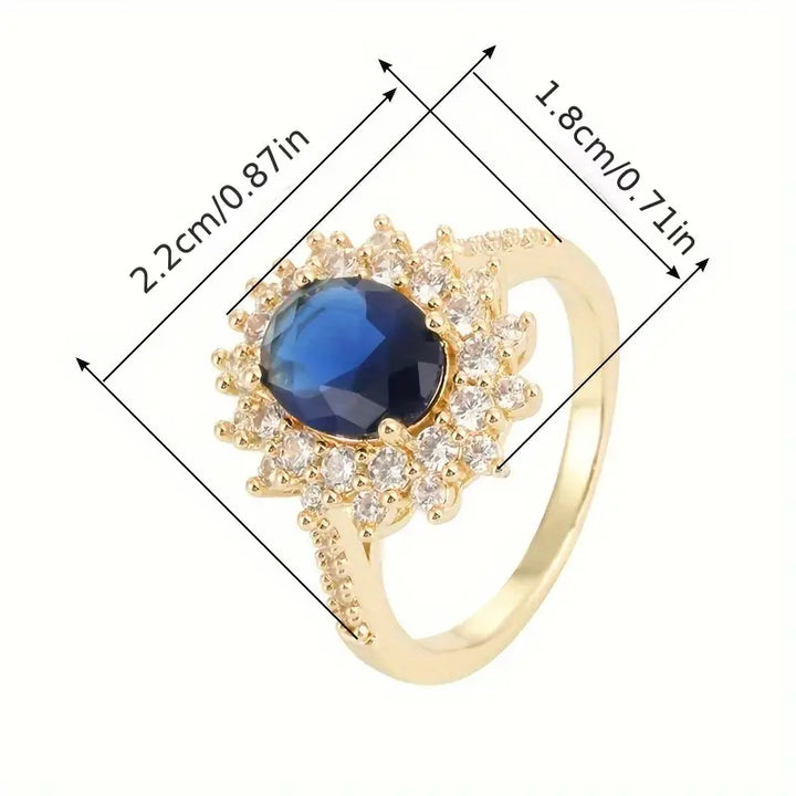 Gold Ring Méabh with Sapphire