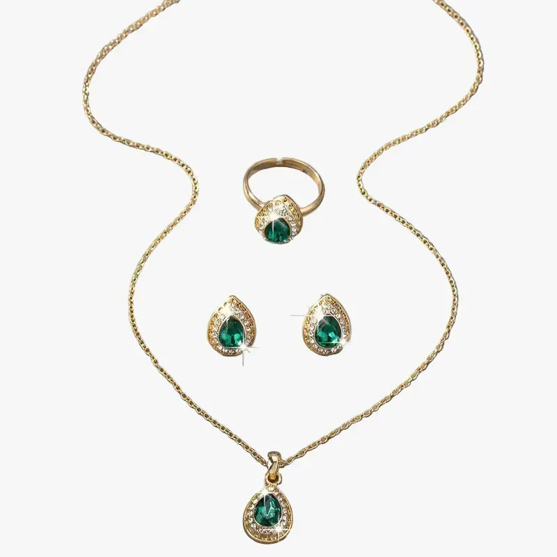 Gold Necklace Órla with Emerald