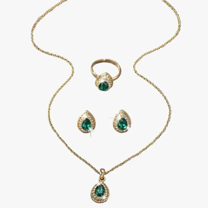 Gold Necklace Órla with Emerald