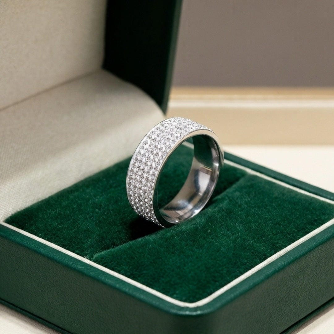 Gold &amp; Silver Ring Dáiríne with Crystal