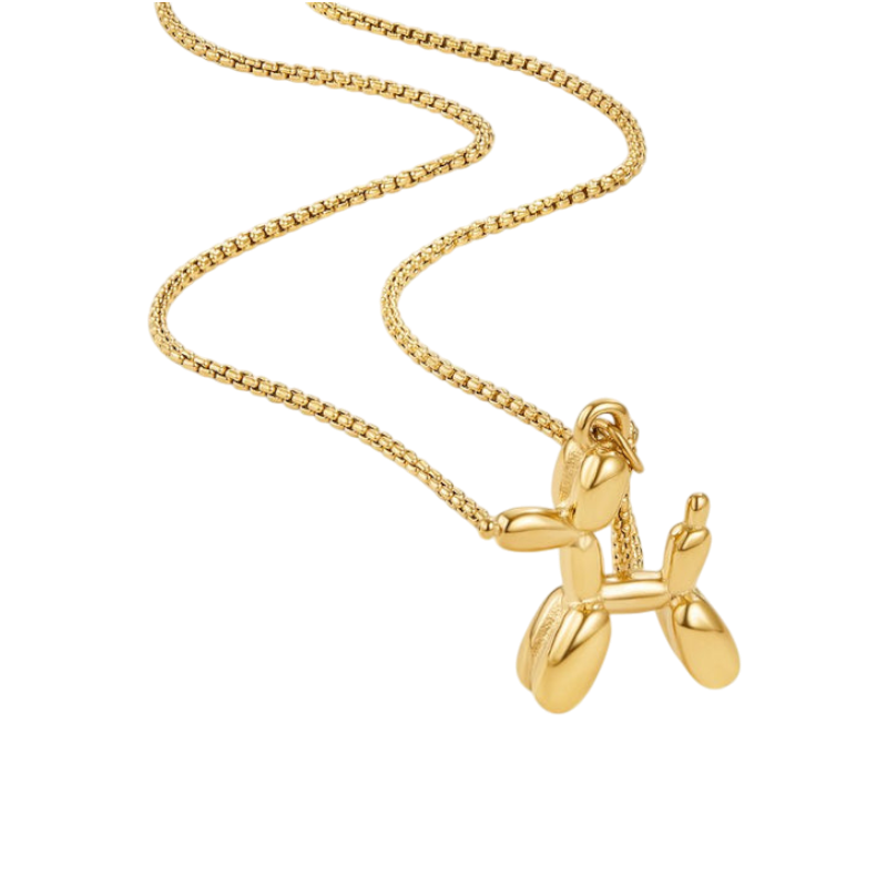 Gold Necklace Fionnuala with Balloon Dog