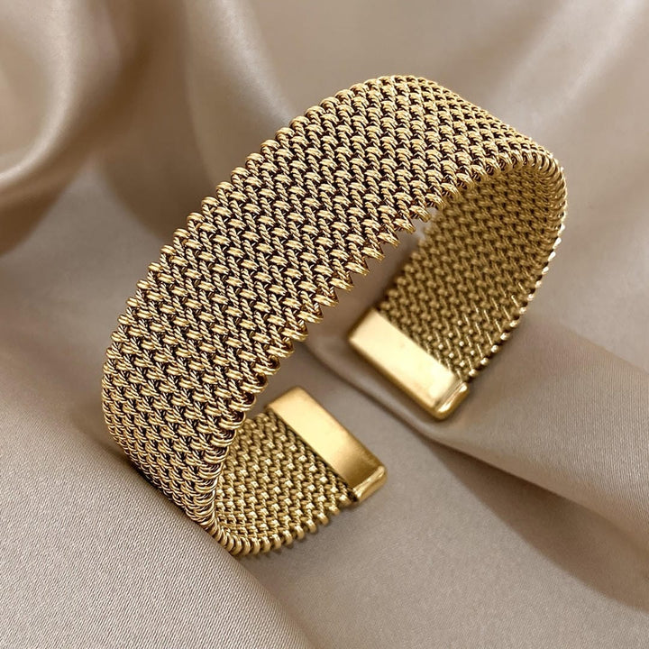 Gold Mesh Cuff Bracelet Aislinn