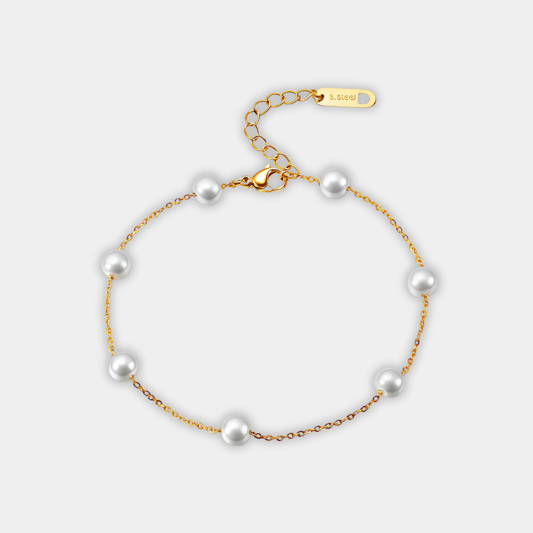 Gold Chain Bracelet Bríd with Pearls