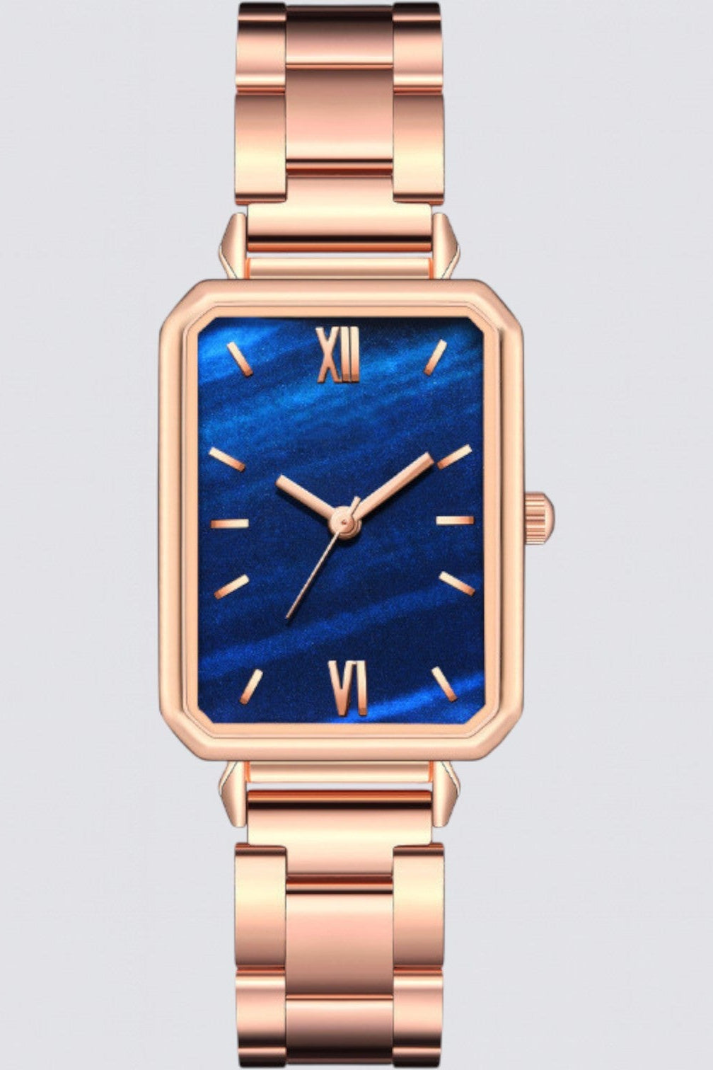 Rose Gold Watch Niamh with Blue Dial