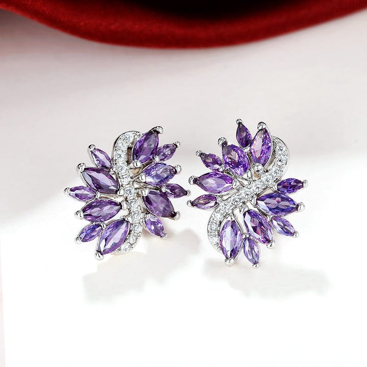 Silver Ring Set Galway with Amethyst