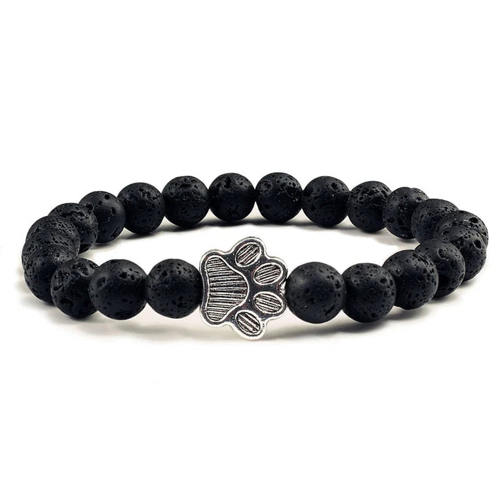 Turquoise Beaded Bracelet Riona with Paw Print