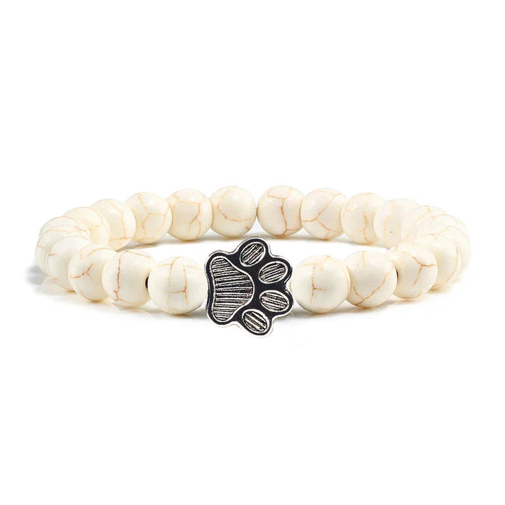 Turquoise Beaded Bracelet Riona with Paw Print