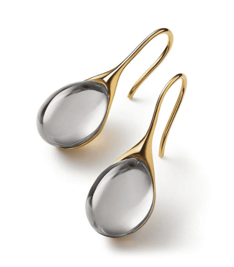 Gold Drop Earrings Aoife with Aquamarine