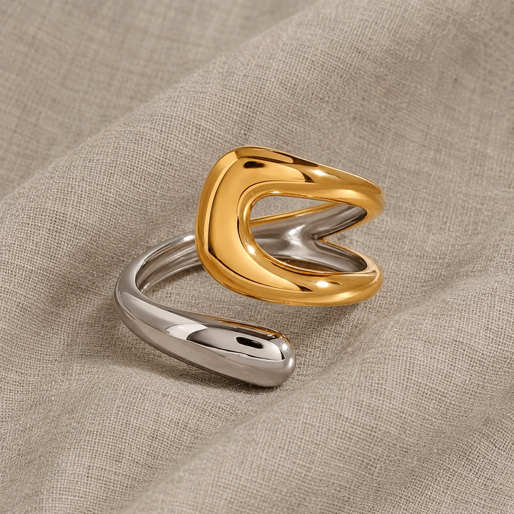 Gold &amp; Silver Open Ring Siobhán