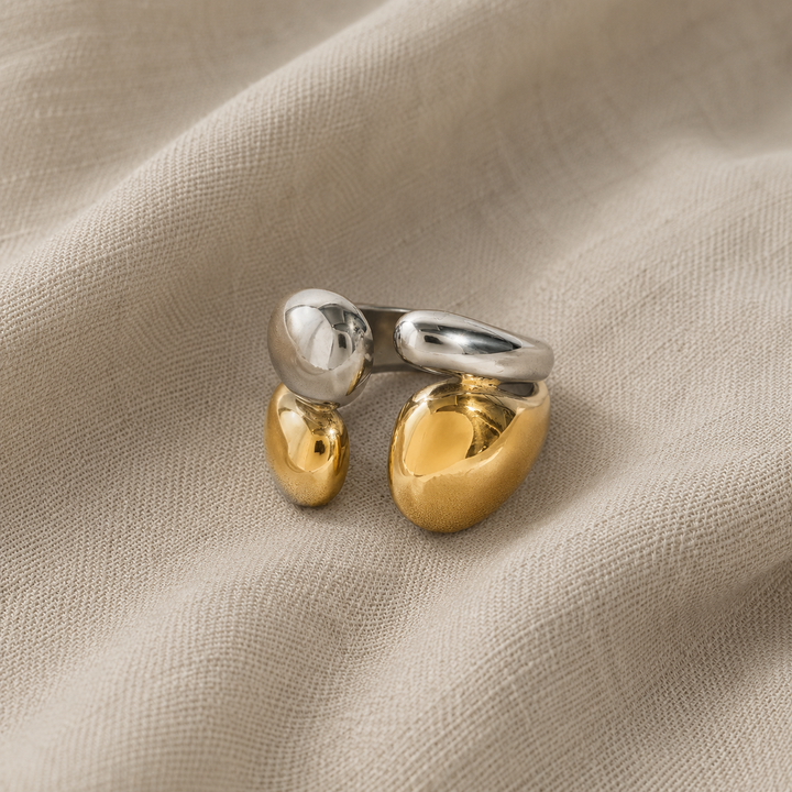 Gold &amp; Silver Open Ring Nuala