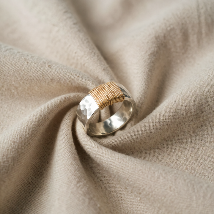 Silver &amp; Gold Wrap Ring Clíona