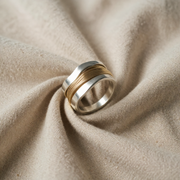 Gold & Silver Ring Róisín with Wire Wrap