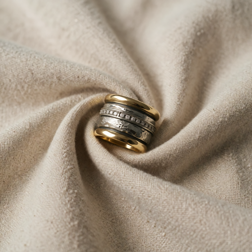 Gold &amp; Silver Stacked Ring Gráinne