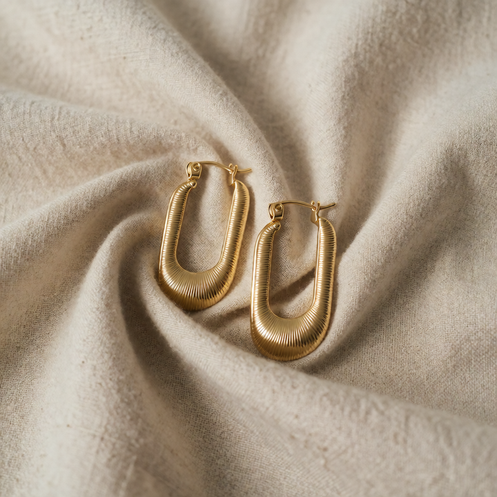 Gold Hoop Earrings Clíodhna
