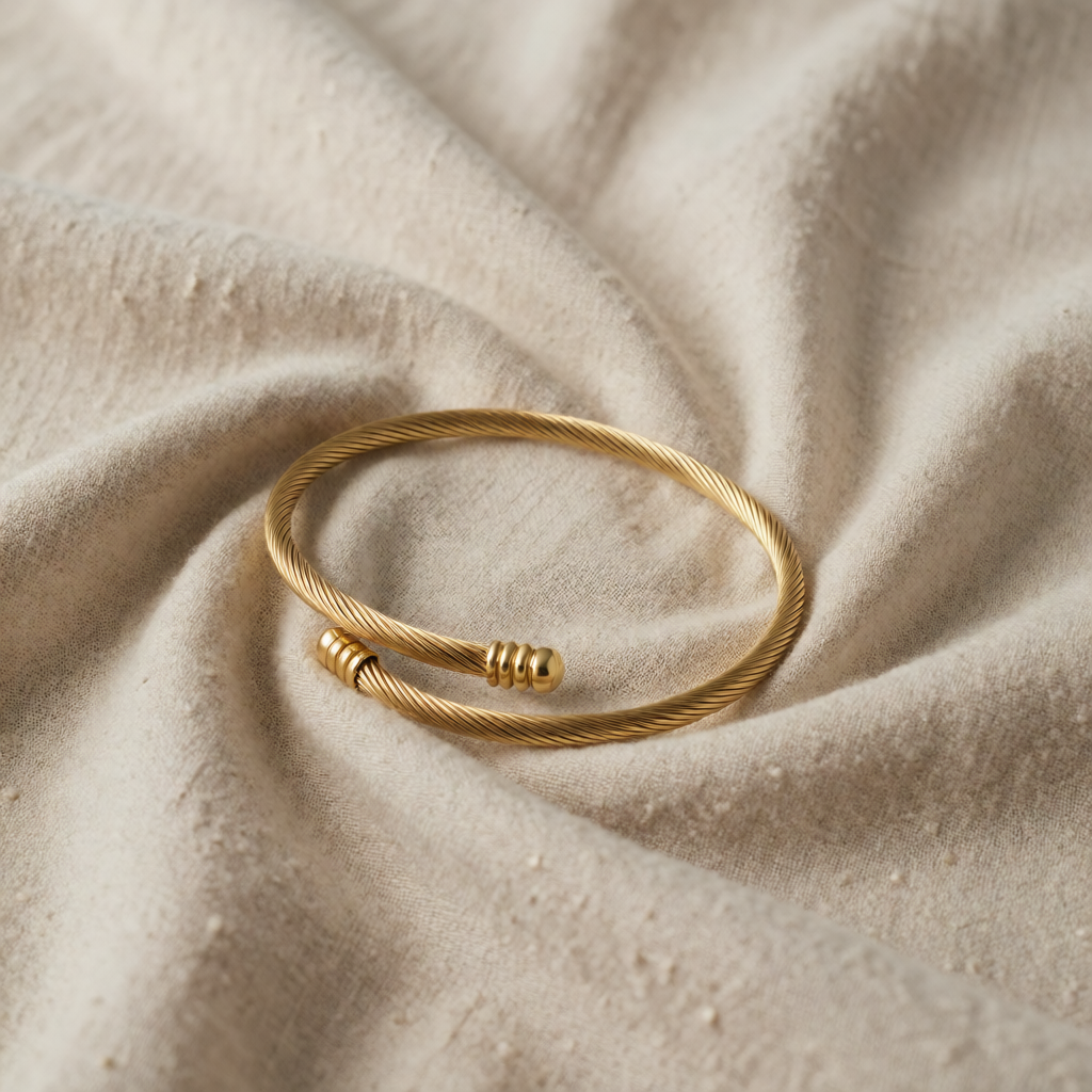 Gold Cuff Bracelet Clíodhna