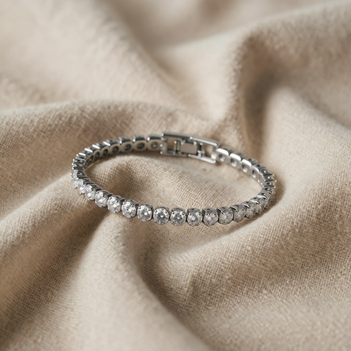 Silver Tennis Bracelet Galway with Zirconia