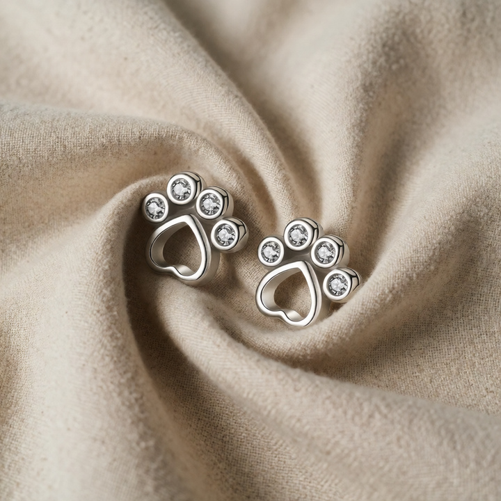 Silver Paw Print Ring Fionnuala with Zirconia