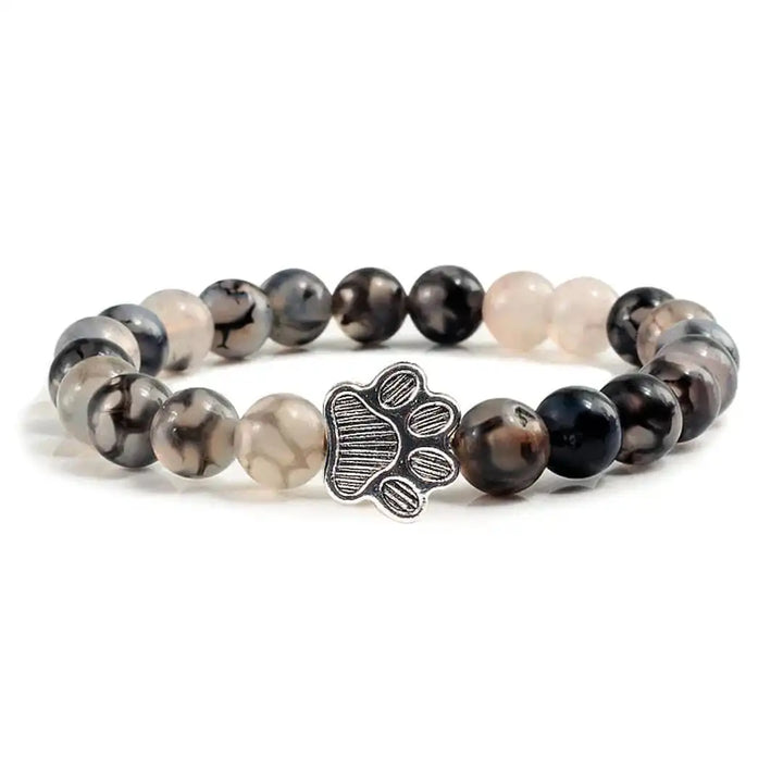 Turquoise Beaded Bracelet Gráinne with Paw Print