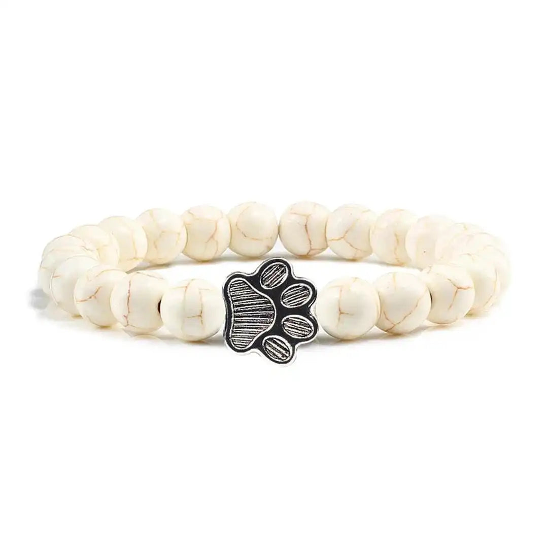 Turquoise Beaded Bracelet Gráinne with Paw Print