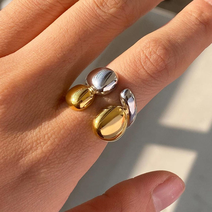 Gold &amp; Silver Open Ring Nuala