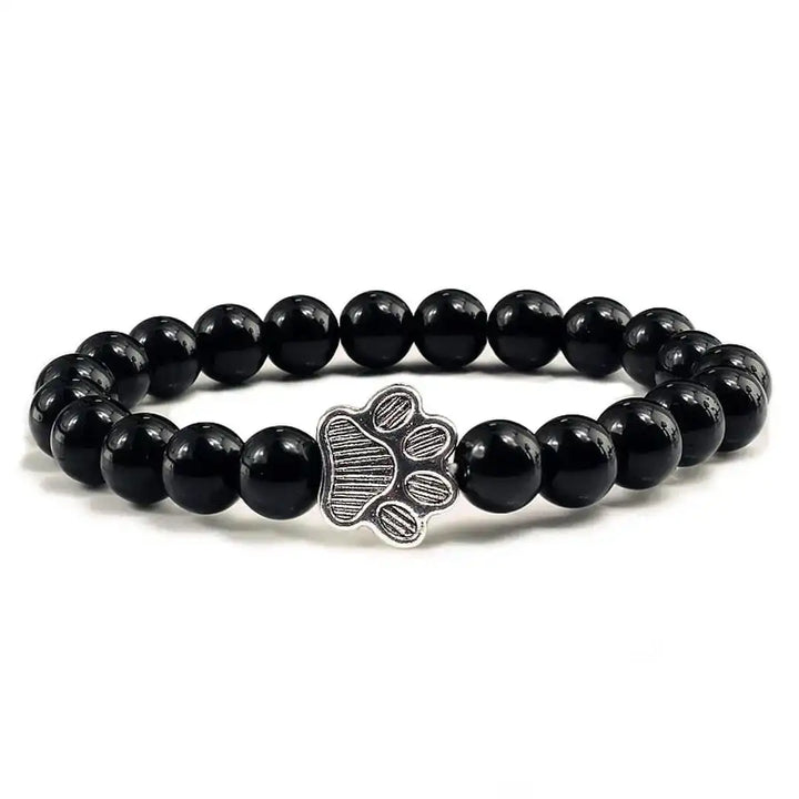 Turquoise Beaded Bracelet Gráinne with Paw Print