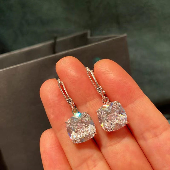 White Gold Drop Earrings Fionnuala with Zirconia