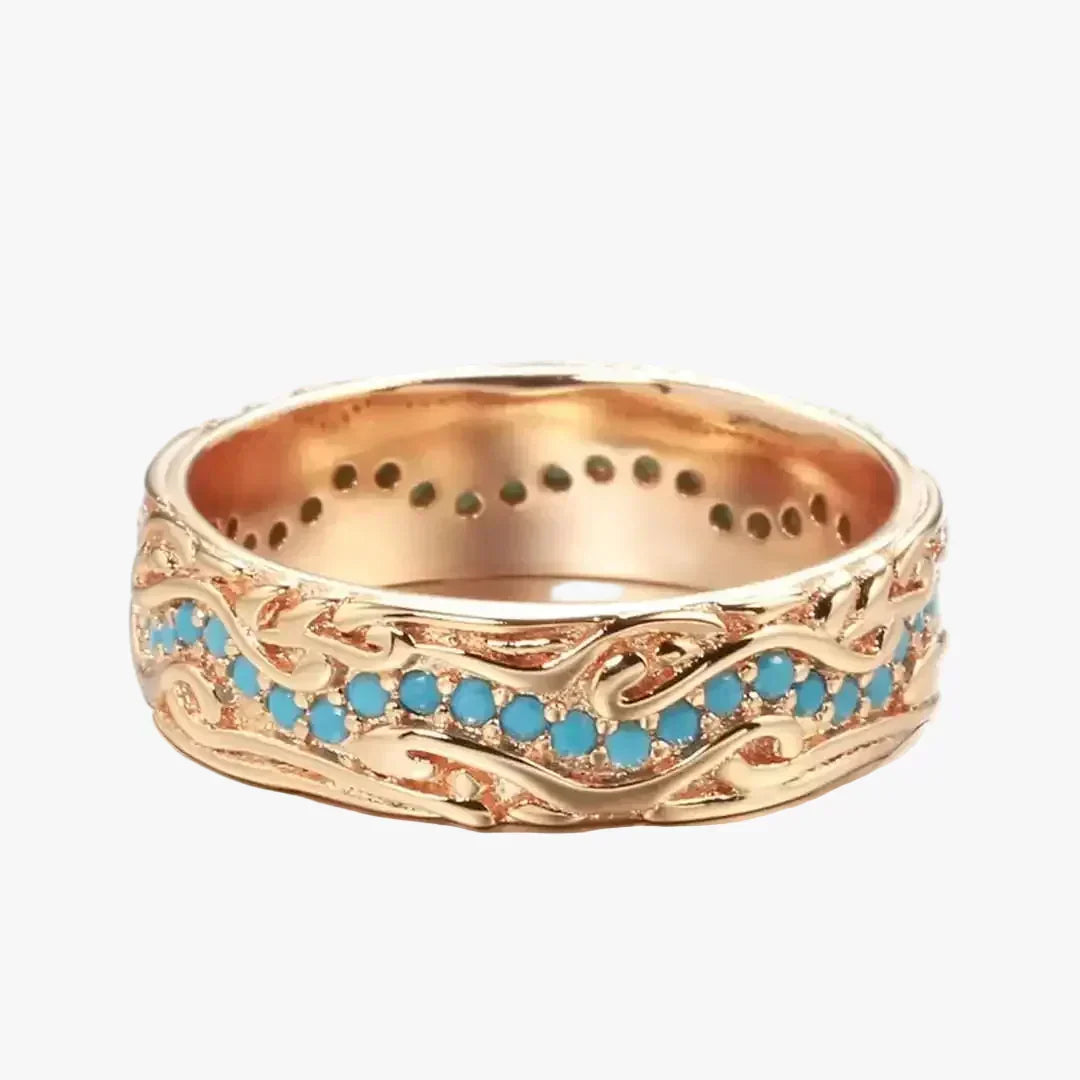 Rose Gold Ring Aoife with Turquoise