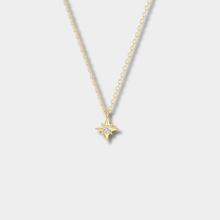 Gold Necklace Sorcha with Star and Zirconia