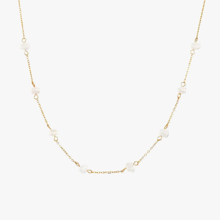 Gold Chain Necklace Órlaith with Pearls