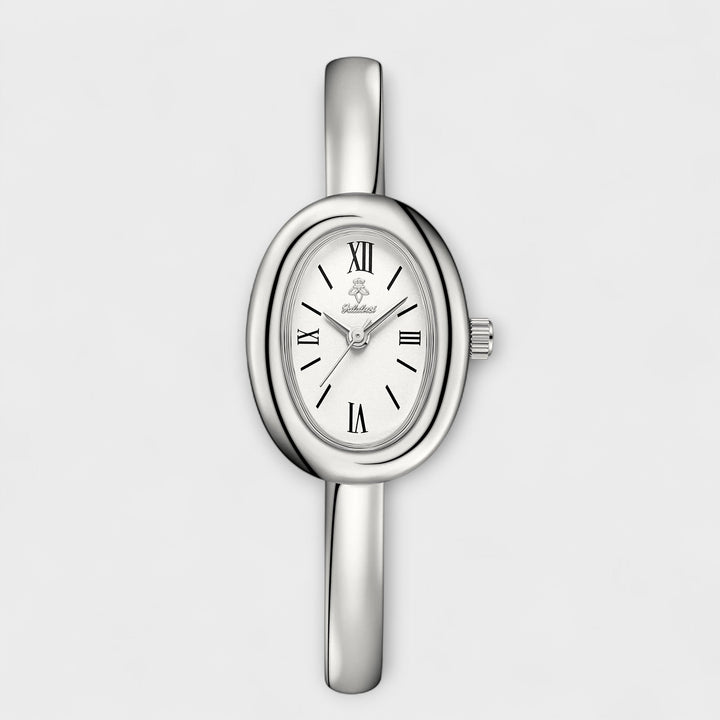 Silver Watch Órla with Green Dial and Bangle