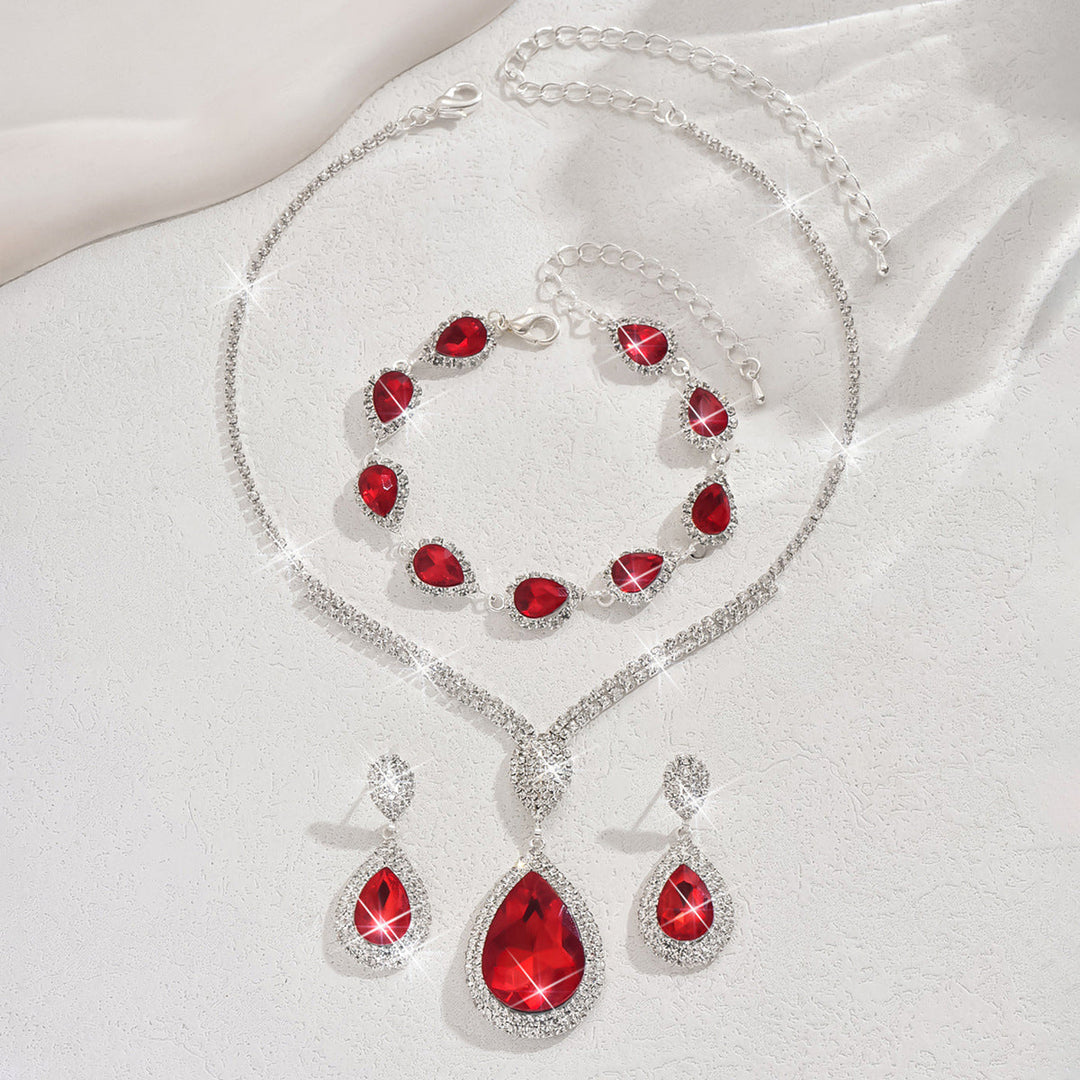 Silver Necklace Róisín with Ruby