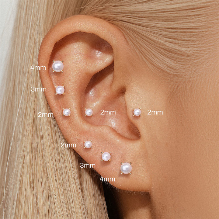Gold Earrings Maeve with Pearls
