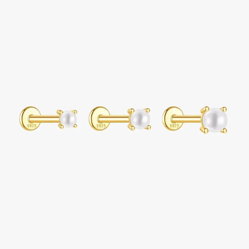 Gold Earrings Maeve with Pearls