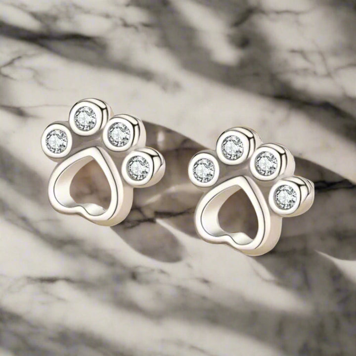 Silver Paw Print Ring Fionnuala with Zirconia
