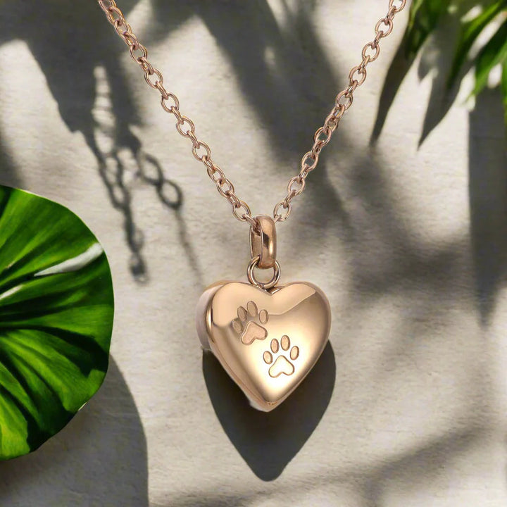 Silver Necklace Róisín with Paw Prints