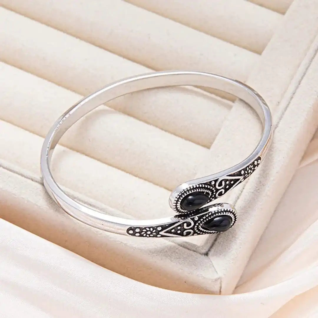 Silver Cuff Bracelet Aoife with Turquoise