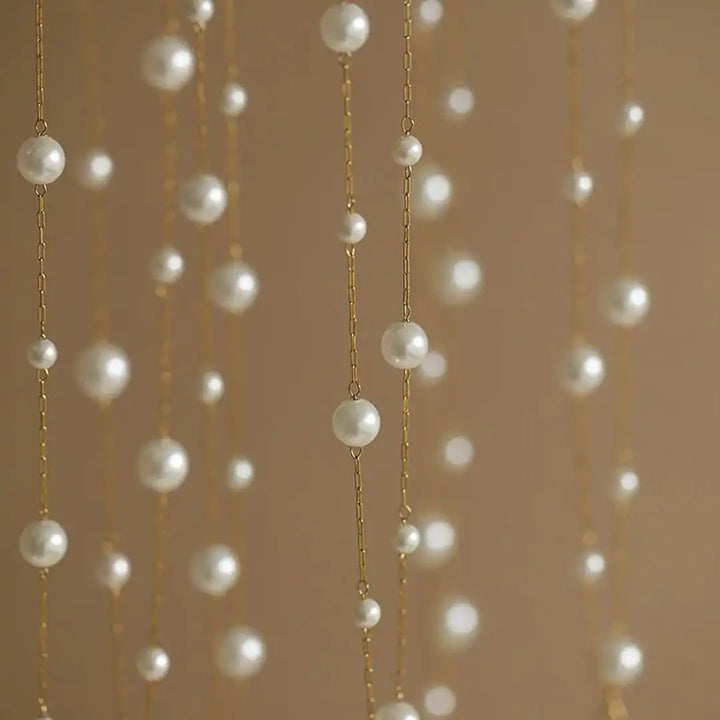 Gold Beaded Necklace Galway with Pearls