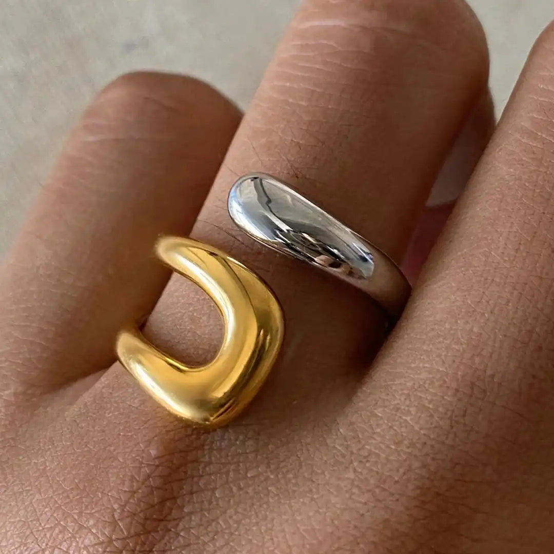 Gold &amp; Silver Open Ring Siobhán