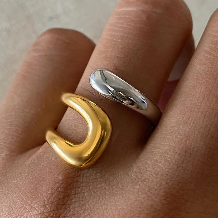 Gold &amp; Silver Open Ring Siobhán