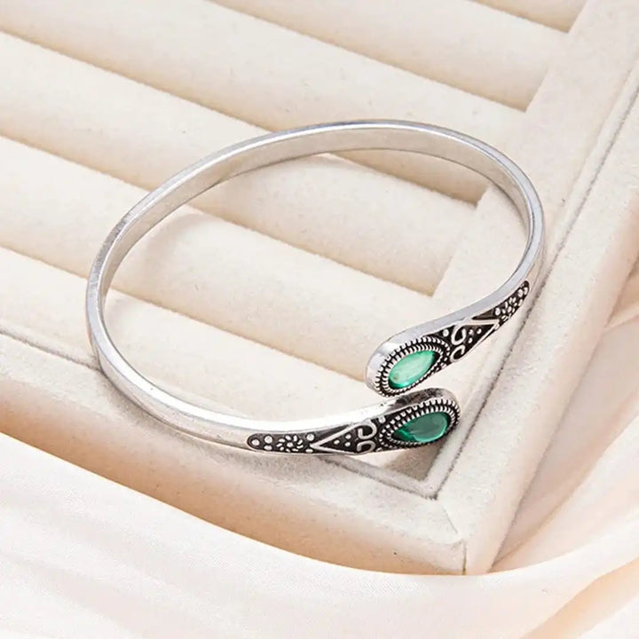 Silver Cuff Bracelet Aoife with Turquoise